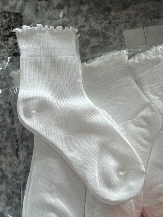 6 Pairs of Ruffle Socks Women, Cute Ruffle Ankle Socks - Picture 5 of 5